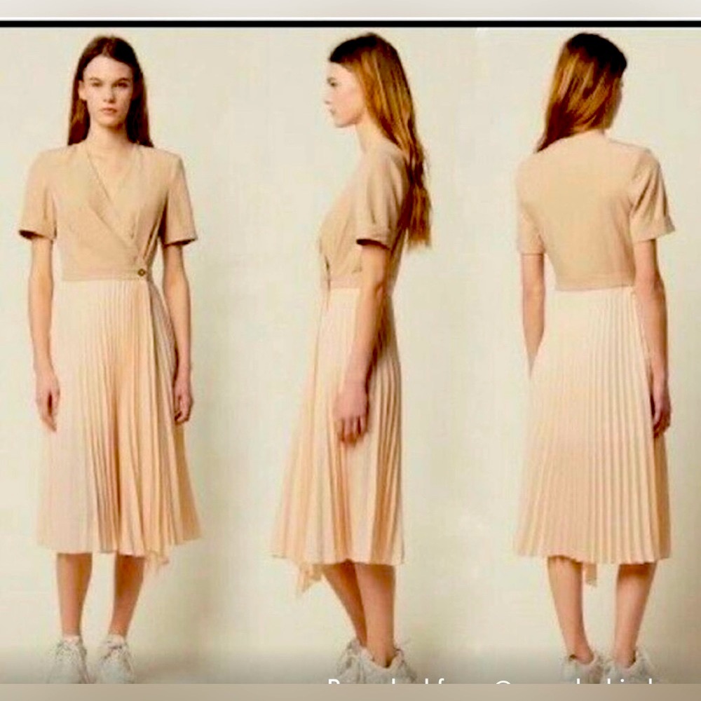 New Sandro Gladis Wrap Dress Size 40 EU 10 US - Picture 2 of 10